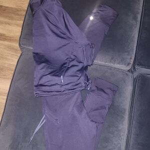 Women's Elegant Navy Legging Set